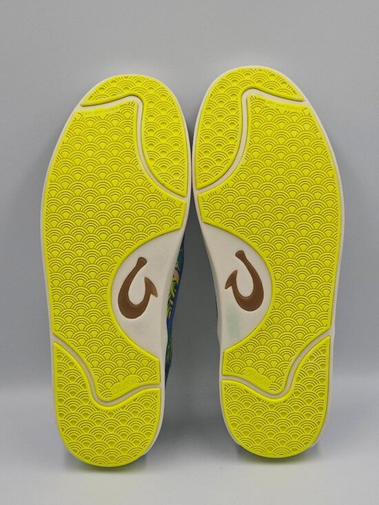 NWT OluKai Men\'s Laeahi Pai Sunset Blue Aloha Canvas Slip-On Sneakers Sz 10 2845 main image 12